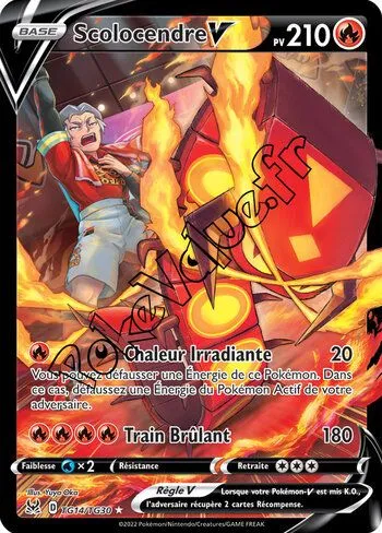 Carte Pokémon Scolocendre V  n°TG14 de la série Origine Perdue