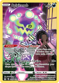 Carte Pokémon Spiritomb  n°TG09 de la série Origine Perdue