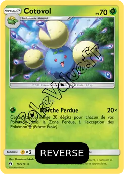 Carte Pokémon Cotovol Reverse n°14 de la série Tonnerre Perdu
