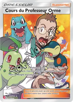 Carte Pokémon Cours du Professeur Orme n°213 de la série Tonnerre Perdu