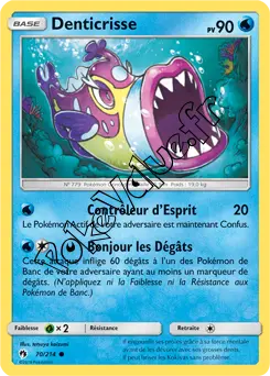 Carte Pokémon Denticrisse n°70 de la série Tonnerre Perdu