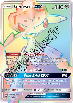 Carte Pokémon Genesect GX  n°224 de la série Tonnerre Perdu