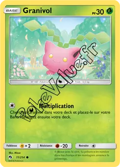 Carte Pokémon Granivol n°11 de la série Tonnerre Perdu