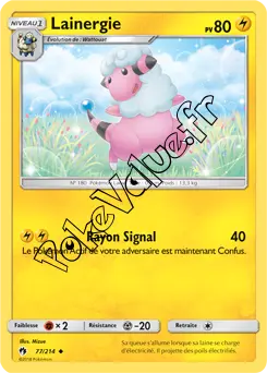Carte Pokémon Lainergie n°77 de la série Tonnerre Perdu