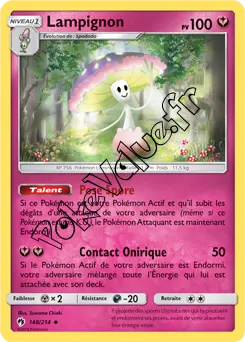 Carte Pokémon Lampignon n°148 de la série Tonnerre Perdu