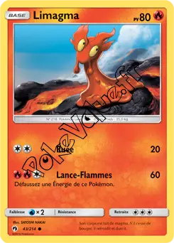 Carte Pokémon Limagma n°43 de la série Tonnerre Perdu