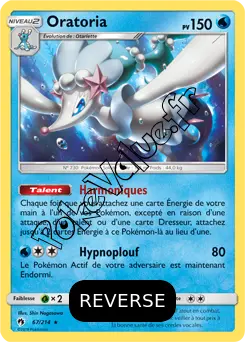 Carte Pokémon Oratoria Reverse n°67 de la série Tonnerre Perdu