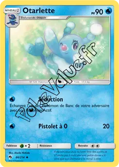 Carte Pokémon Otarlette n°66 de la série Tonnerre Perdu