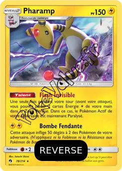 Carte Pokémon Pharamp Reverse n°78 de la série Tonnerre Perdu