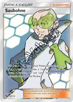 Carte Pokémon Saubohne n°208 de la série Tonnerre Perdu