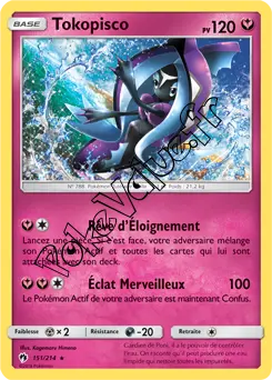 Carte Pokémon Tokopisco  n°151 de la série Tonnerre Perdu
