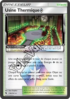 Carte Pokémon Usine Thermique n°178 de la série Tonnerre Perdu