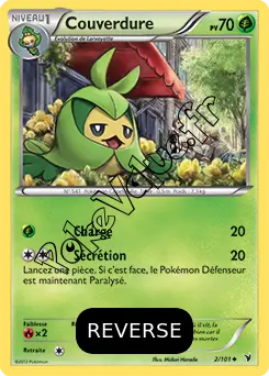 Carte Pokémon Couverdure Reverse n°2 de la série Nobles Victoires