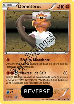 Carte Pokémon Démétéros Reverse n°74 de la série Nobles Victoires