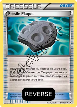 Carte Pokémon Fossile Plaque Reverse n°90 de la série Nobles Victoires