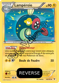 Carte Pokémon Lampéroie Reverse n°40 de la série Nobles Victoires