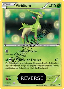 Carte Pokémon Viridium Reverse n°13 de la série Nobles Victoires