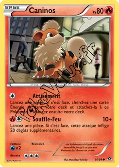 Carte Pokémon Caninos n°10 de la série Destinées Futures