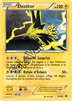 Carte Pokémon Électhor n°41 de la série Destinées Futures