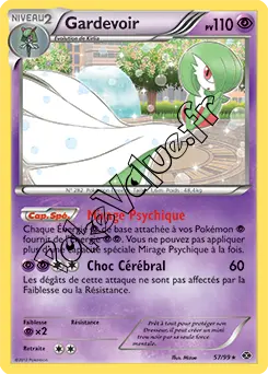 Carte Pokémon Gardevoir  n°57 de la série Destinées Futures