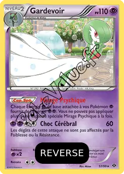 Carte Pokémon Gardevoir  Reverse n°57 de la série Destinées Futures