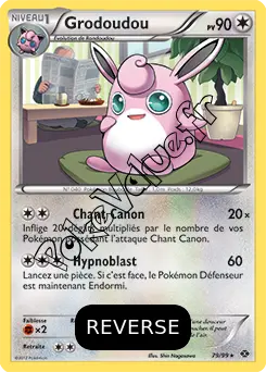 Carte Pokémon Grodoudou Reverse n°79 de la série Destinées Futures