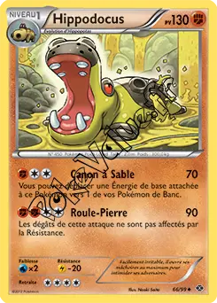 Carte Pokémon Hippodocus n°66 de la série Destinées Futures
