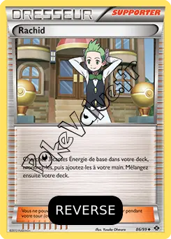 Carte Pokémon Rachid Reverse n°86 de la série Destinées Futures