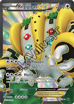 Carte Pokémon Regigigas EX  n°99 de la série Destinées Futures