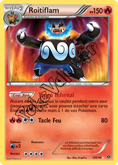 Carte Pokémon Roitiflam n°100 de la série Destinées Futures