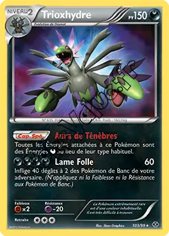 Carte Pokémon Trioxhydre n°103 de la série Destinées Futures