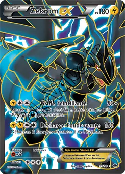 Carte Pokémon Zekrom EX  n°97 de la série Destinées Futures