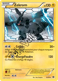 Carte Pokémon Zekrom  n°50 de la série Destinées Futures