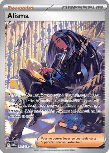Carte Pokémon Alisma n°226 de la série Flammes Obsidiennes