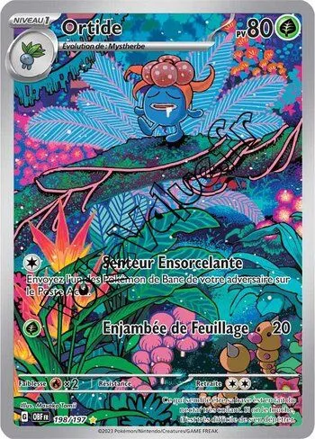 Carte Pokémon Ortide  n°198 de la série Flammes Obsidiennes