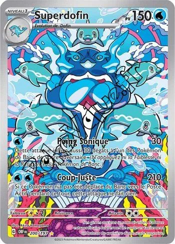 Carte Pokémon Superdofin  n°200 de la série Flammes Obsidiennes