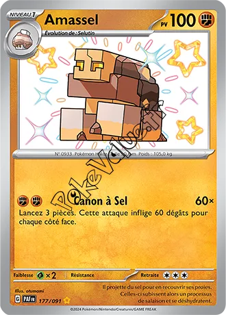 Carte Pokémon Amassel  n°177 de la série Destinées de Paldea