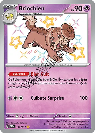 Carte Pokémon Briochien  n°161 de la série Destinées de Paldea