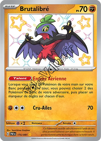 Carte Pokémon Brutalibré  n°175 de la série Destinées de Paldea