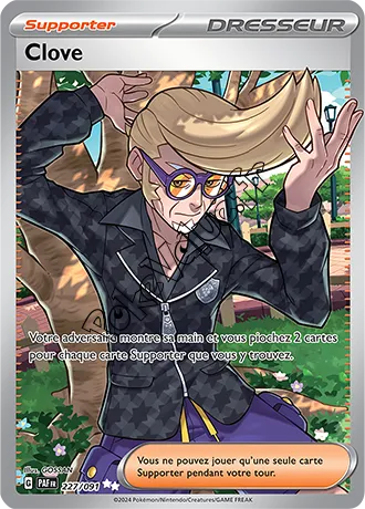 Carte Pokémon Clove n°227 de la série Destinées de Paldea