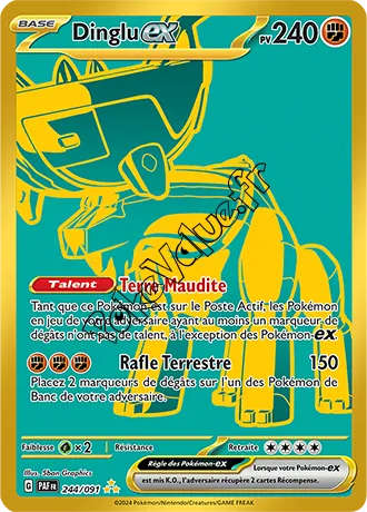 Carte Pokémon Dinglu ex  n°244 de la série Destinées de Paldea