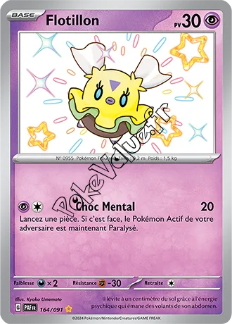 Carte Pokémon Flotillon  n°164 de la série Destinées de Paldea