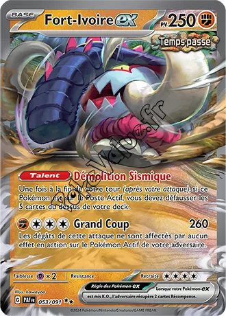 Carte Pokémon Fort-Ivoire ex  n°053 de la série Destinées de Paldea