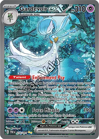 Carte Pokémon Gardevoir ex n°233 de la série Destinées de Paldea