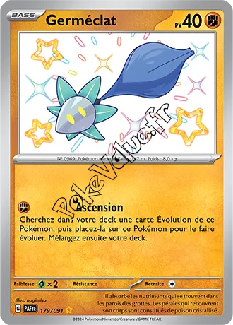 Carte Pokémon Germéclat  n°179 de la série Destinées de Paldea