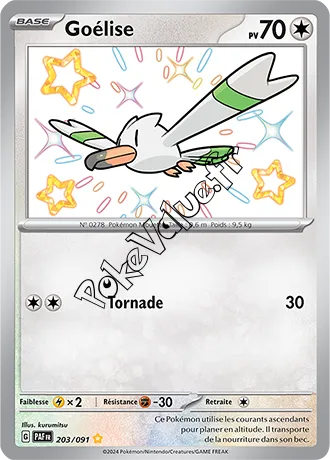 Carte Pokémon Goélise  n°203 de la série Destinées de Paldea
