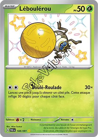 Carte Pokémon Léboulérou  n°108 de la série Destinées de Paldea