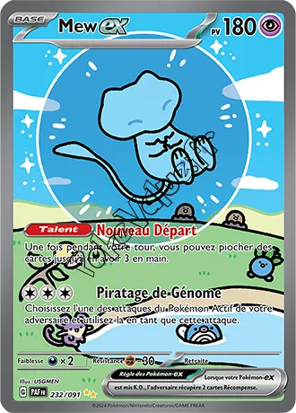 Carte Pokémon Mew ex  n°232 de la série Destinées de Paldea