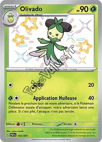 Carte Pokémon Olivado  n°103 de la série Destinées de Paldea