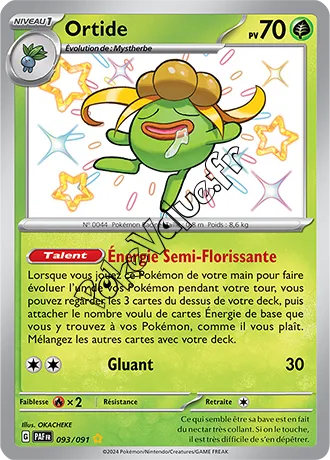 Carte Pokémon Ortide  n°093 de la série Destinées de Paldea